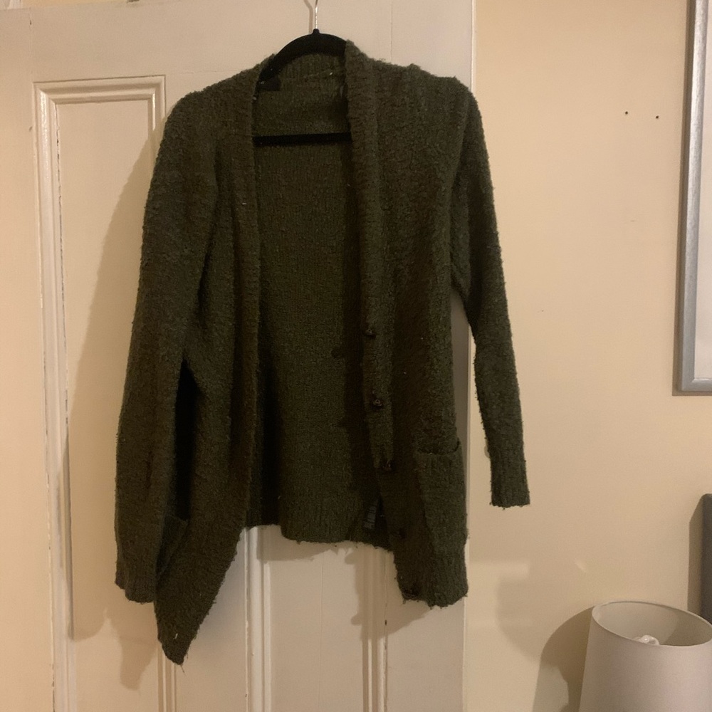 Green cardigan